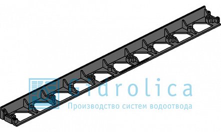 7310 Бордюр Гидролика Лайн Б-100.8.4,5 - пластиковый черный L1000