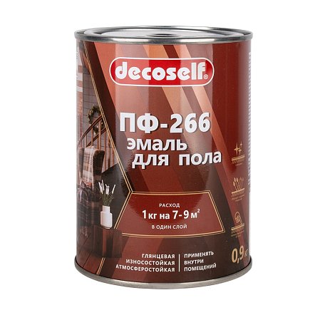 Эмаль для пола ПФ-266 Пуфас золотисто-коричневая  Decoself 22 кг