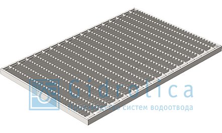 301 Решетка Гидролика Степ Про 390х590мм - стальная ячеистая оцинкованная